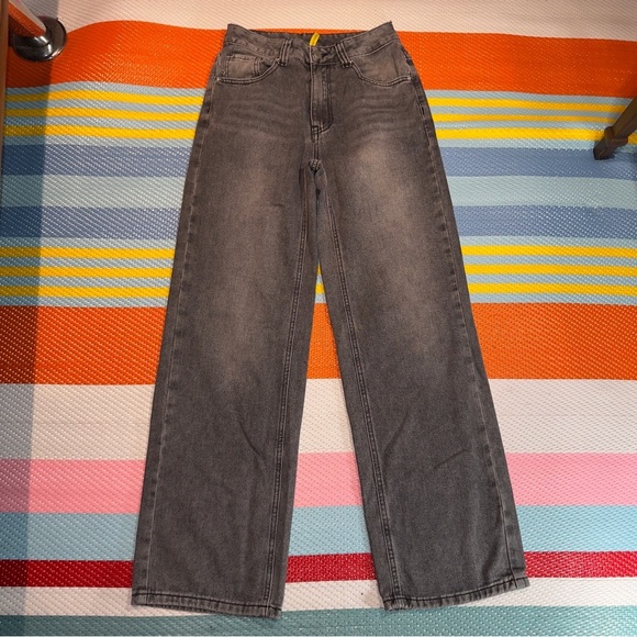 SHEIN Myoursa Dark Gray Women's Wide Leg Jeans Size XSmall (2) - Picture 1 of 3